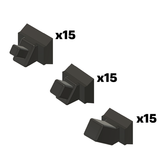 JAGERMOUNT™ Pack Of 15 Each Single Socket | 1/4 3/8 1/2 Sockets