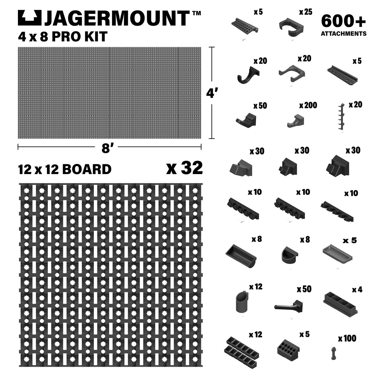 JAGERMOUNT 4' x 8' Pro Kit