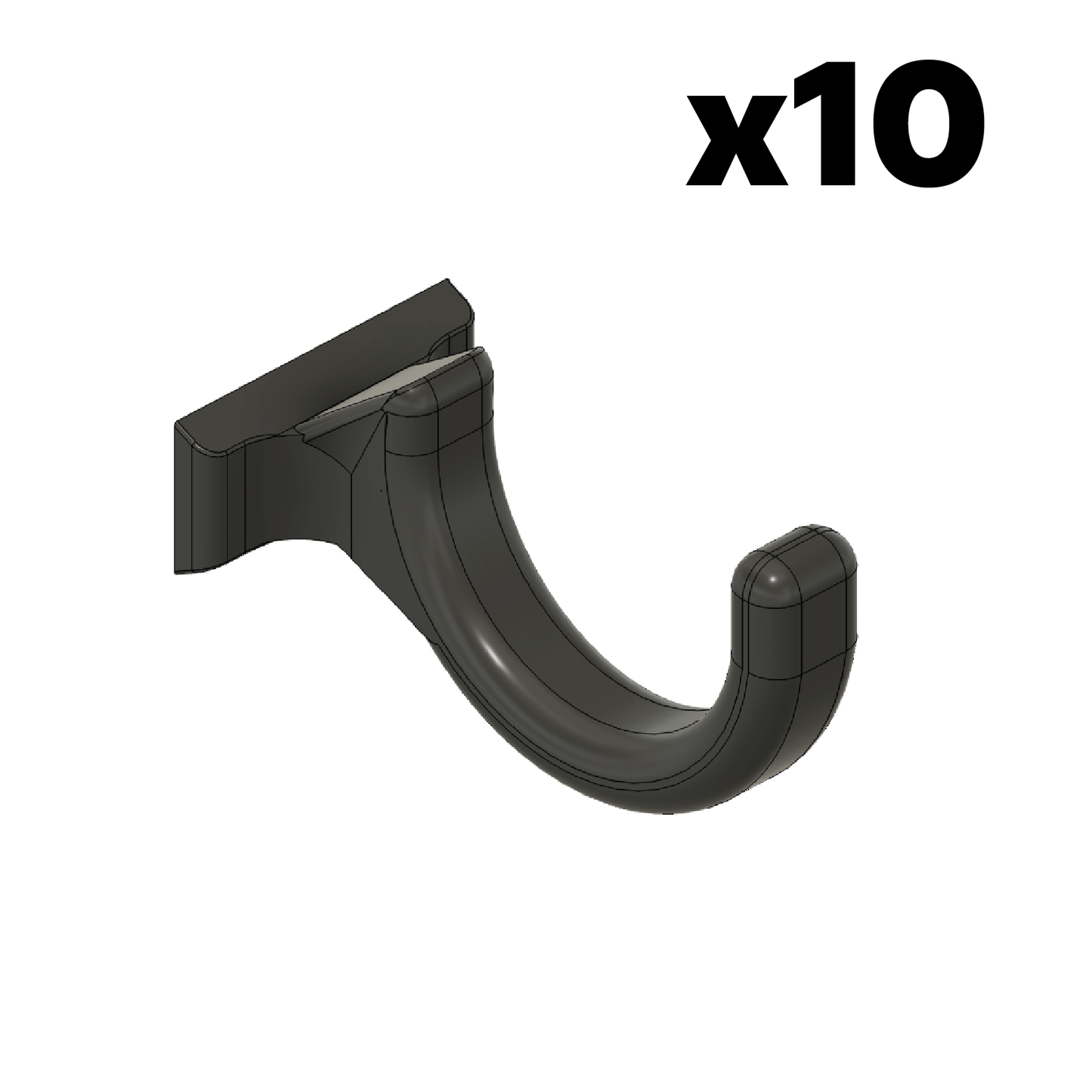JAGERMOUNT™ Pack Of 10 Large Tool Horizontal Holder