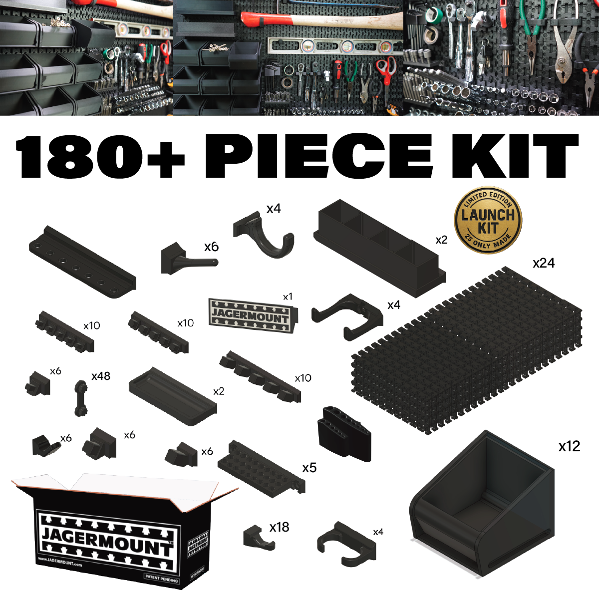 JAGERMOUNT™ LIMITED EDITION | LAUNCH KIT | The Ultimate Wall Tool Organizational System